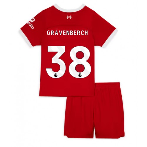 Liverpool Ryan Gravenberch #38 Domaci Dres za djecu 2023-24 Kratak Rukav (+ Kratke hlače)